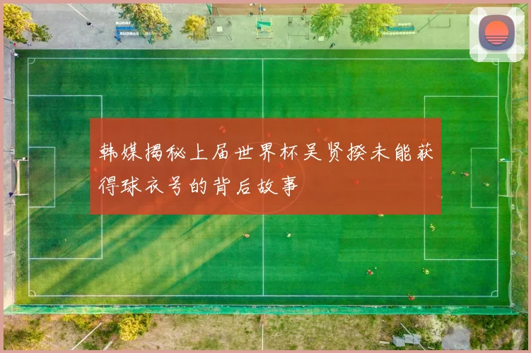 韩媒揭秘上届世界杯吴贤揆未能获得球衣号的背后故事